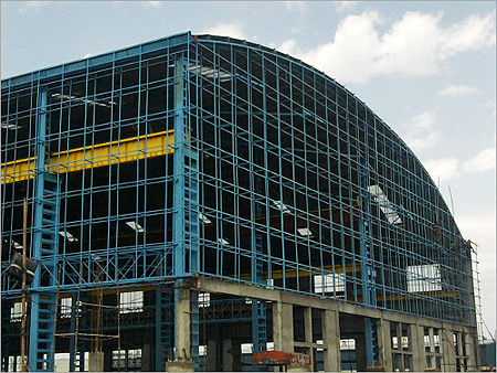 Steel Frame Structure Building - Modular Steel, Variable Dimensions, Powder Coated | Strong, Durable, Eco-friendly, Fast Assembly, High Load Capacity