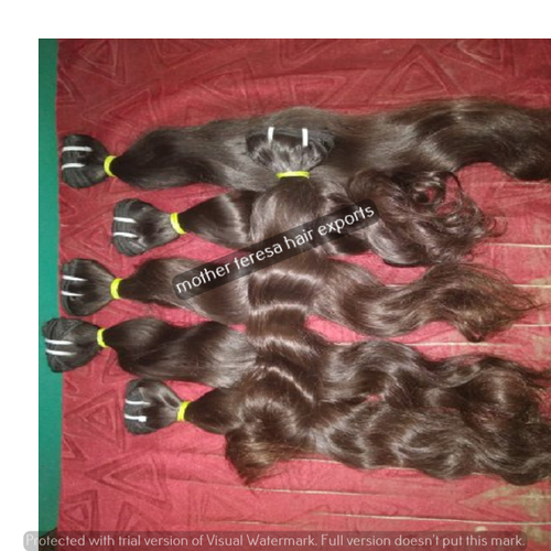 GOOD QUALITY INDIAN BROWN WAVY HUMAN HAIR EXTENSIONS