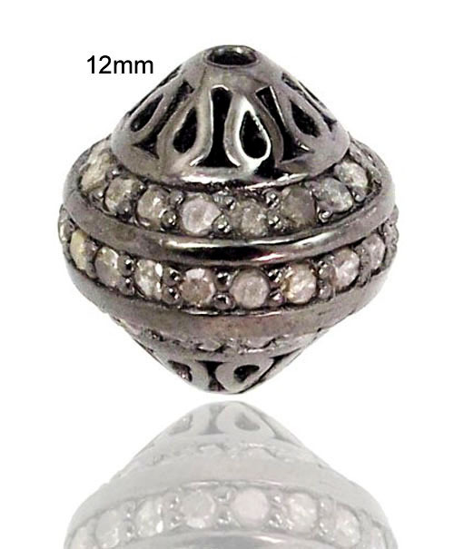 Pave Diamond Silver Finding