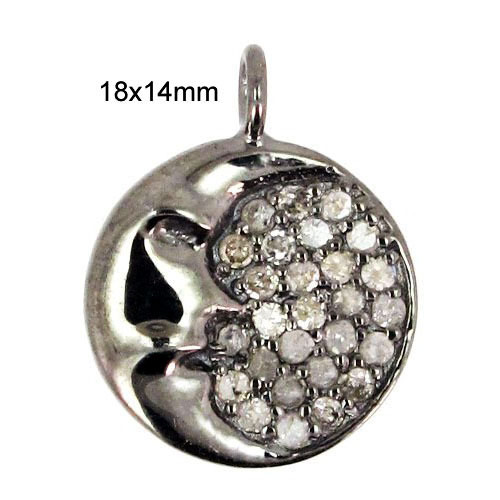 Diamond Pave Sterling Silver Finding