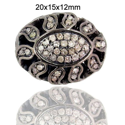 Pave Diamond Silver Finding