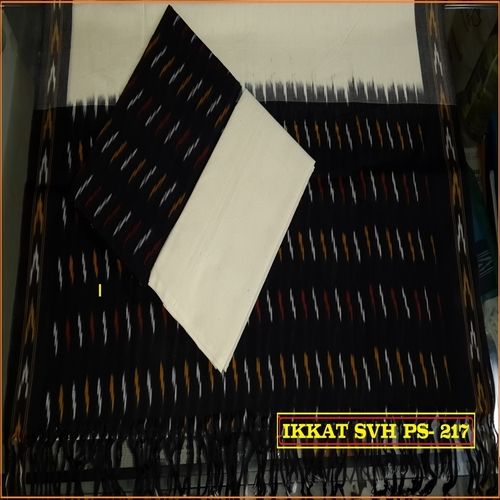 SVH Ikat Suit - 100% Cotton Handloom Weaving, 3 Piece Set Including Top, Bottom & Dupatta, Light Weight & Washable