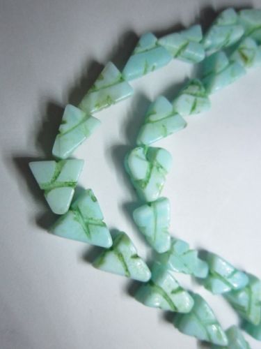 Green Original Opal Carved Heart Shape Beads