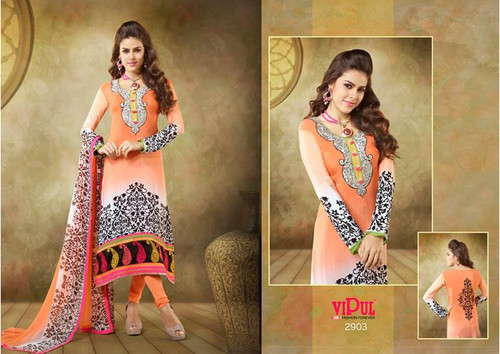 Semi stitched ladies salwar ssuit