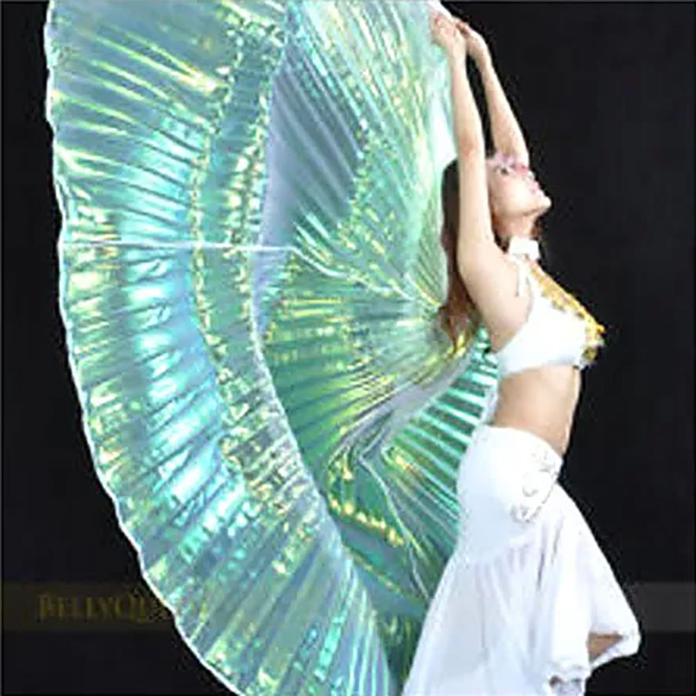 Multi Green Silver Belly Dance ISIS Wing