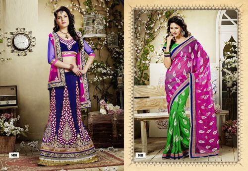 Lehenga In Gujarat - Silk Blend, 54 Inches, Purple | Handcrafted Embroidery, Elegant Design, Comfortable Wear