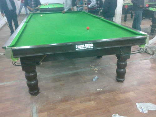 Billiard Table - Slate & Wood, 8ft x 4ft, Green Cloth | Classic Design, Competitive, Durable, Smooth Play with Turned Legs