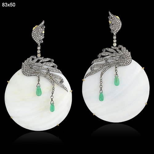 Designer Dangle Disc Earrings Jewelry