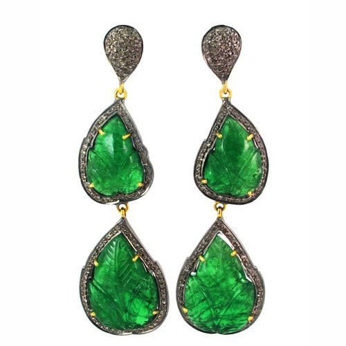 Diamond Gemstone Earrings
