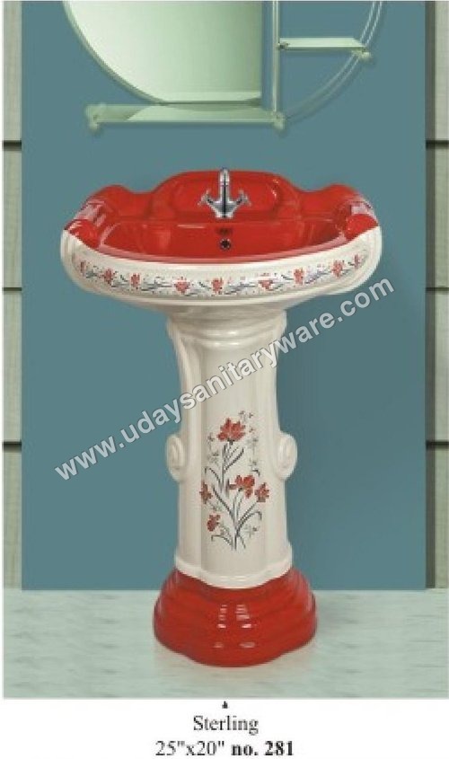 Color Pedestal wash basin