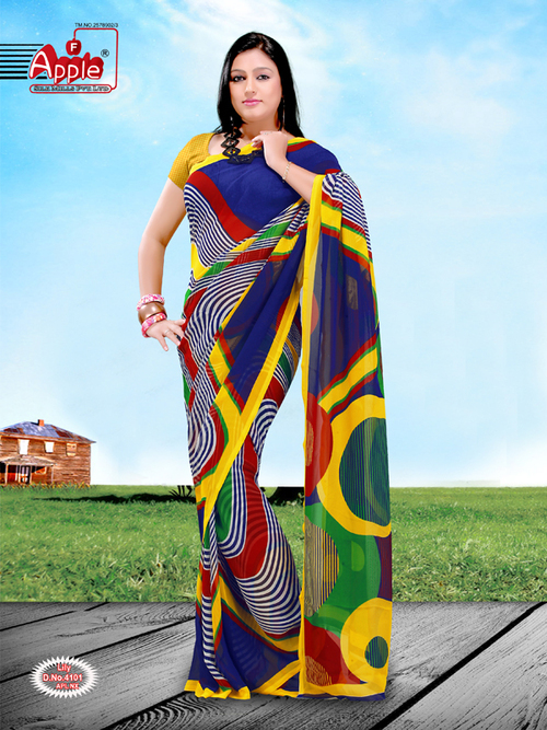 Printed Gorgete Saree
