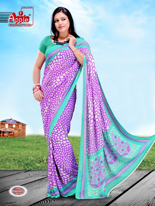 Printed Gorgete Saree