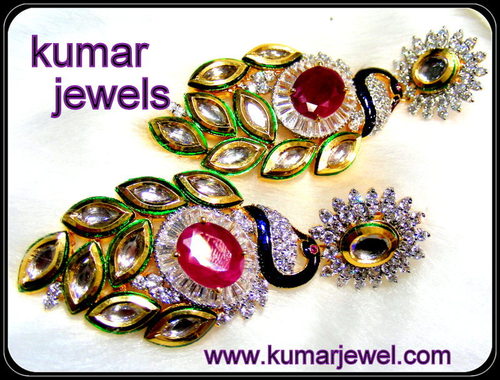 Peacock Kundan Earring.