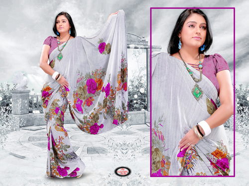 Designer Printed Saree