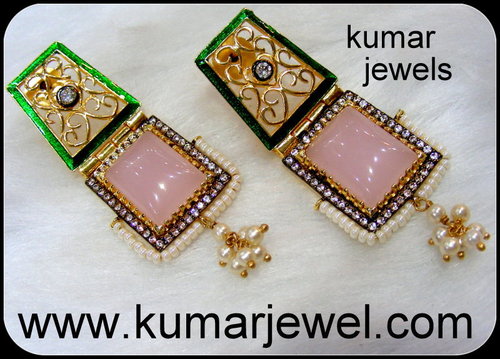 Pink Stone Earring