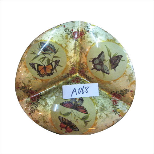 Round Glass Foil Plate