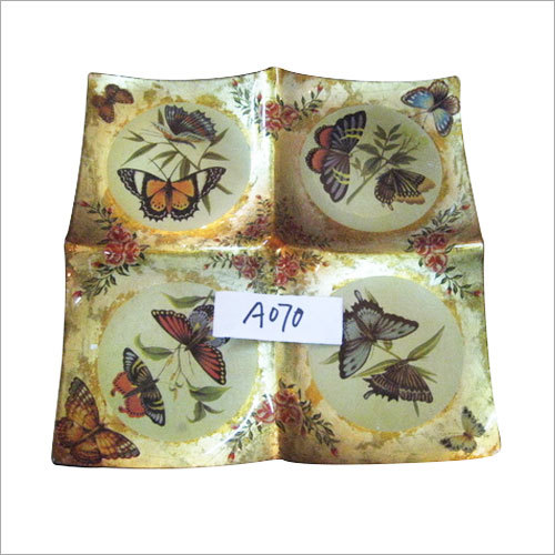 Square Foil Glass Plate