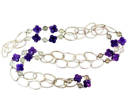 Silver Amethyst Necklace Jewelry