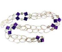 Silver Amethyst Necklace Jewelry
