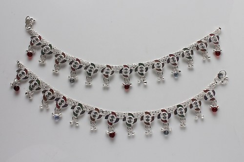 Imitation Silver Anklets