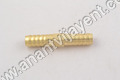 Yellow Color Brass Straight Hose Connector - Color: Golden