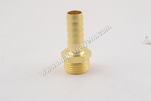 Male Hose Nipple - Brass, 6-12mm Size Range, Polished Finish, 100 PSI Pressure Rating | Male Thread Type, ISO Compliant for Hose Connectivity