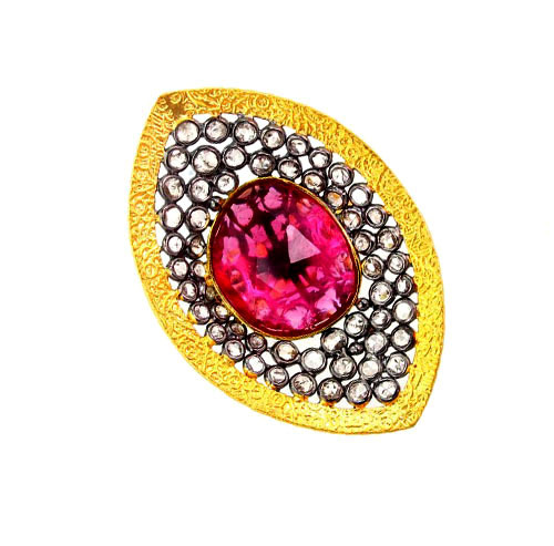 Gold Diamond Ruby Ring