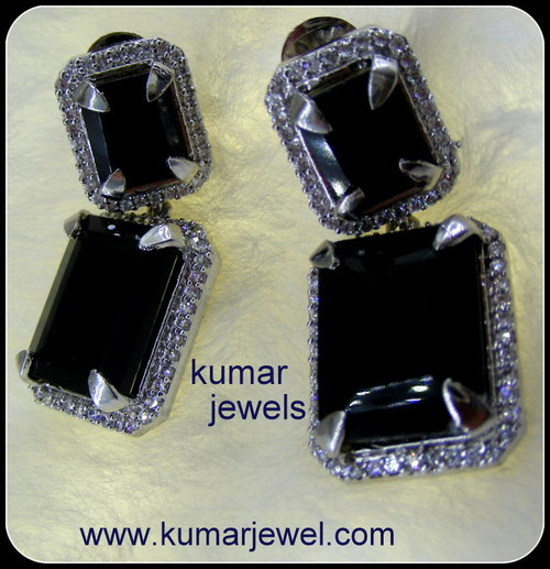 Black Stone Earrings