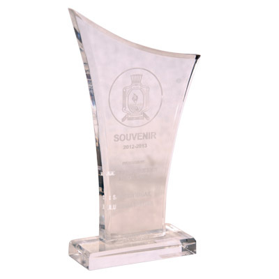 Acrylic Trophy - 7 Inch Clear Acrylic, Rectangular Base | Elegant Design, Customizable, Durable