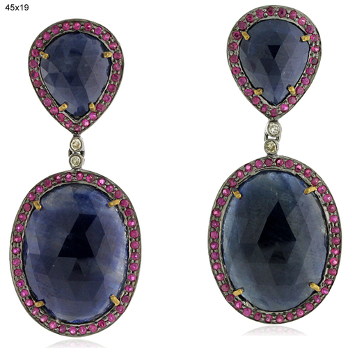 Gemstone Victorian Dangle Earrings