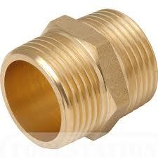 Hexagon Nipple (Brass)