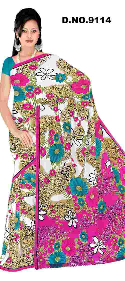 printed saree