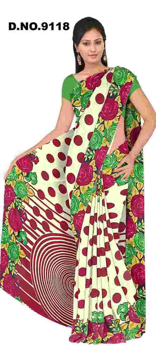 printed saree