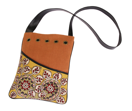 Handpainted Denim Crossbody Messenger Bag Birthday or Housewarming Gift Ideas
