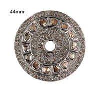 Silver Diamond Disc Finding Jewelry