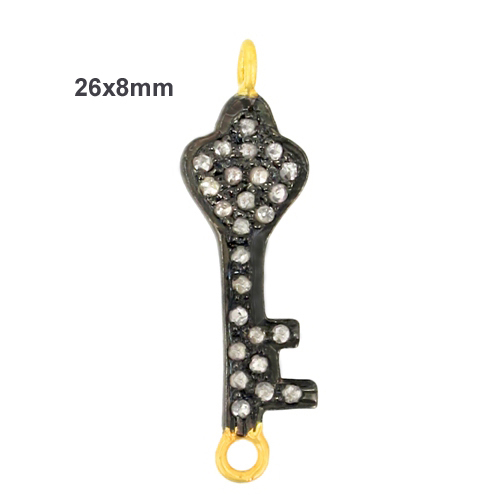 Pave Diamond Key Connector Finding
