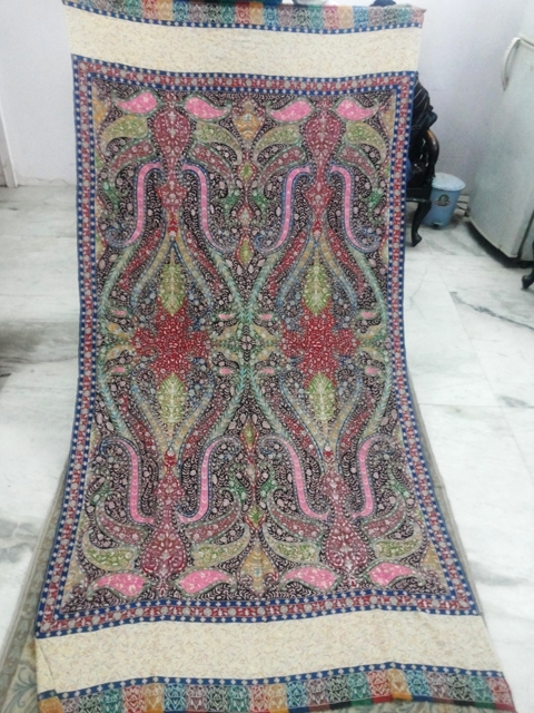 Kalamkari Embroidered Pashmina Shawl