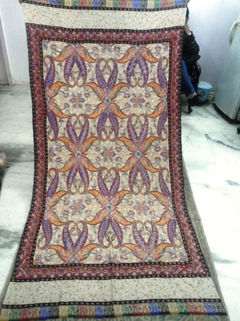 Pure Pashmina Kashmiri Gulab Kaari Embroidery Shaw