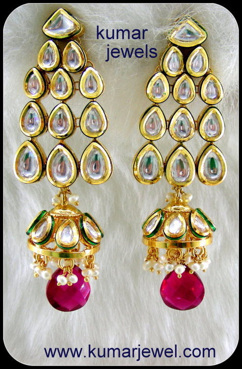 Long Kundan Earrings