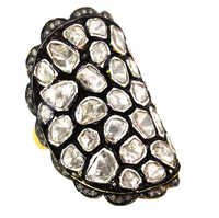 Gold Rose Cut Diamond Ring Jewelry