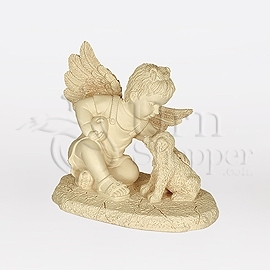 Girl and Dog Angelic Comfort Figurine