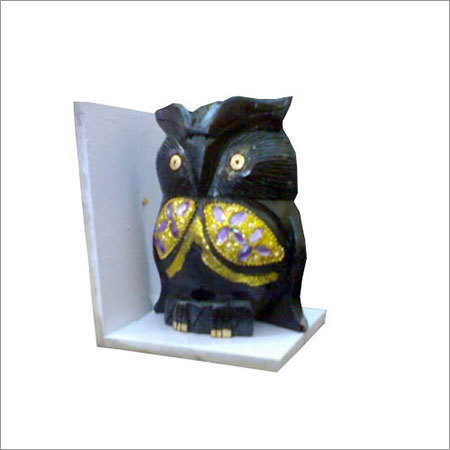 Polished Wooden Owl Statue