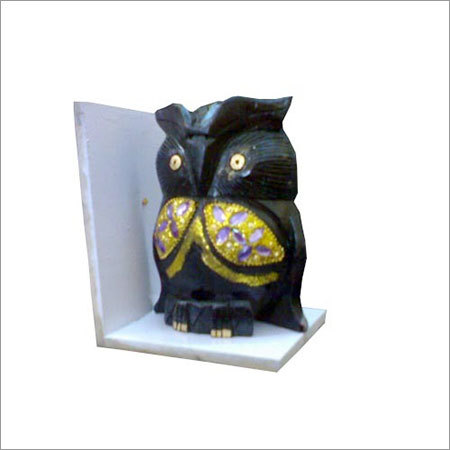 Wooden owl statue