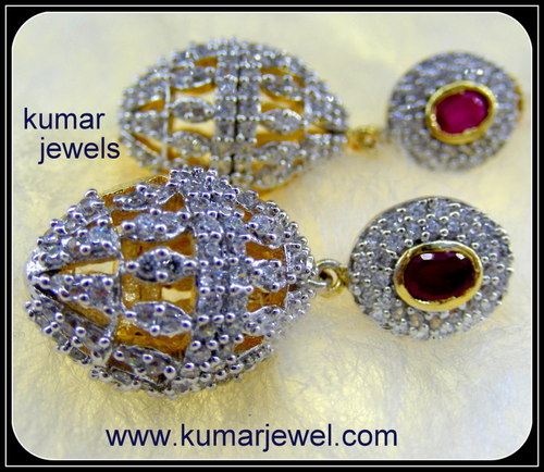 Diamond ruby Earring