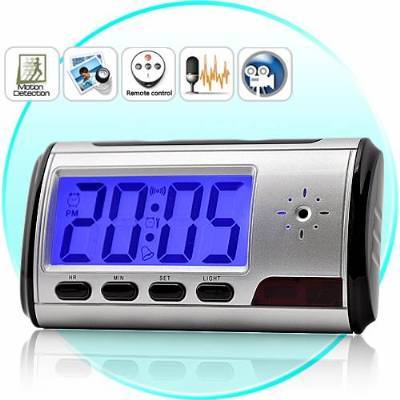 Spy Long Time Recording Digital Table Clock With S