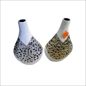 Home Decor - Ceramic 10x5 Inches, White Matte | Elegant Design, Durable, Intricate Detail, Versatile Use