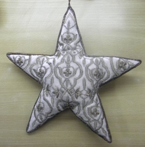 Machine Made Zari Christmas Hanging Star