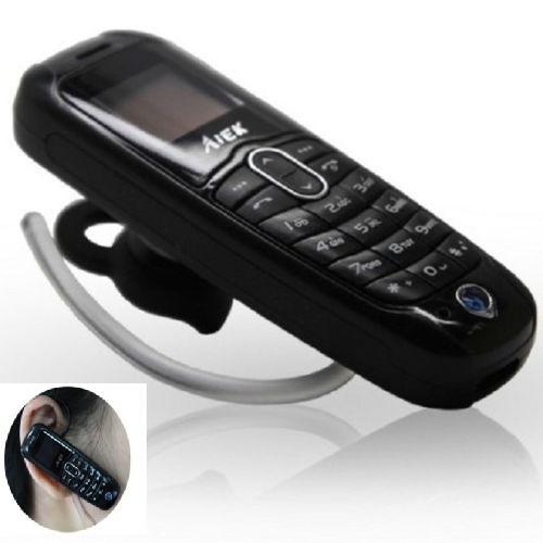 World Smallest Mobile Phone with Bluetooth - Black, Dual-Band GSM 900/1800MHz, 5H Talk Time, Noise Cancellation, MP3 Playback