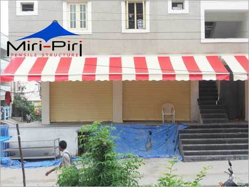 Red And White Commercial Awnings