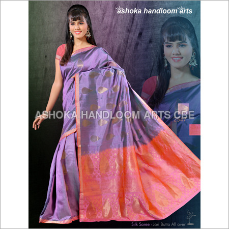 Zari Printed Silk Sarees